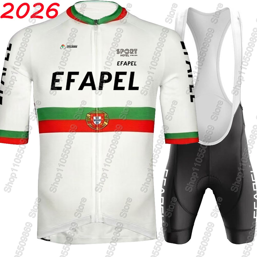 Mountain Biking Uniform - Portugal 2026 Efapel Set Jersey Bersepeda