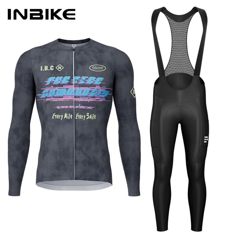 Mountain Biking Uniform - Set Bersepeda INBIKE Musim Semi Gugur,
