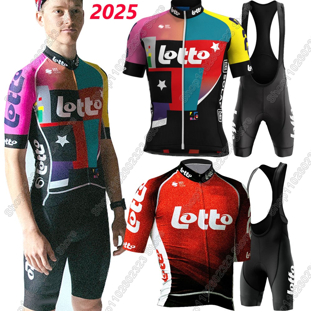 Mountain Biking Uniform - Set Jersey Bersepeda Tim Lotto 2025