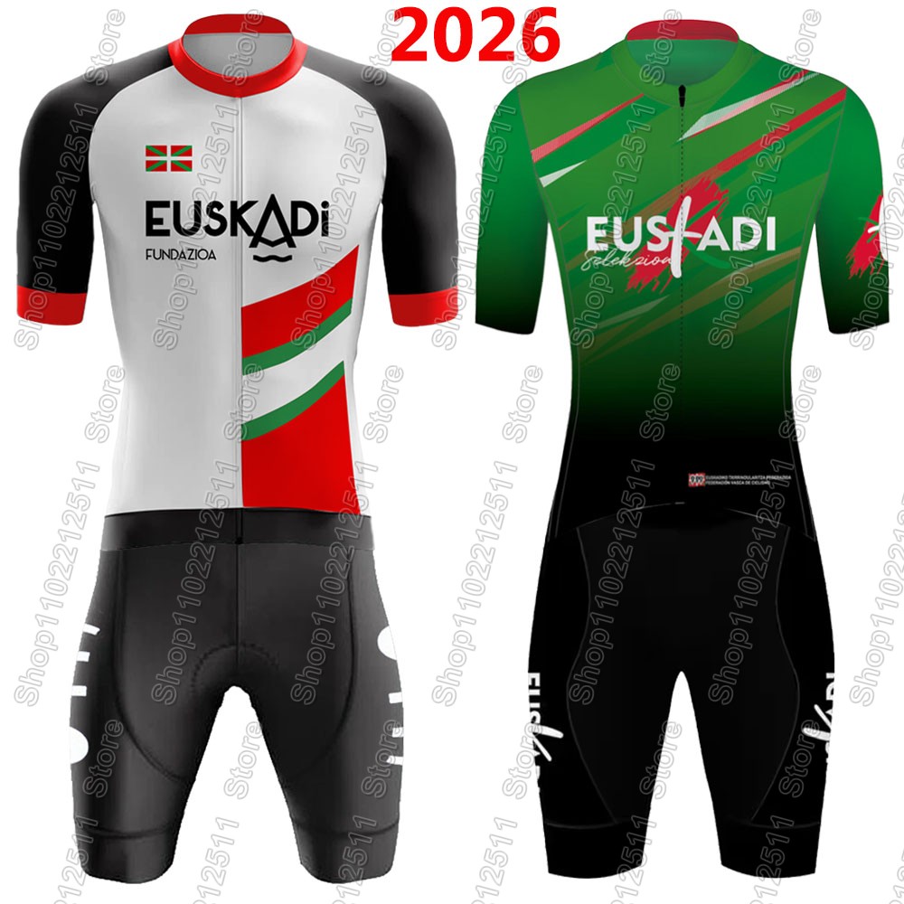 Mountain Biking Uniform - Jersey Bersepeda Tim Euskadi 2026 Set