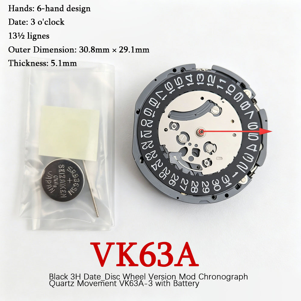 Mtb Brake Rotor - Gerakan Kronograf Kuarsa VK63 VK63A Asli