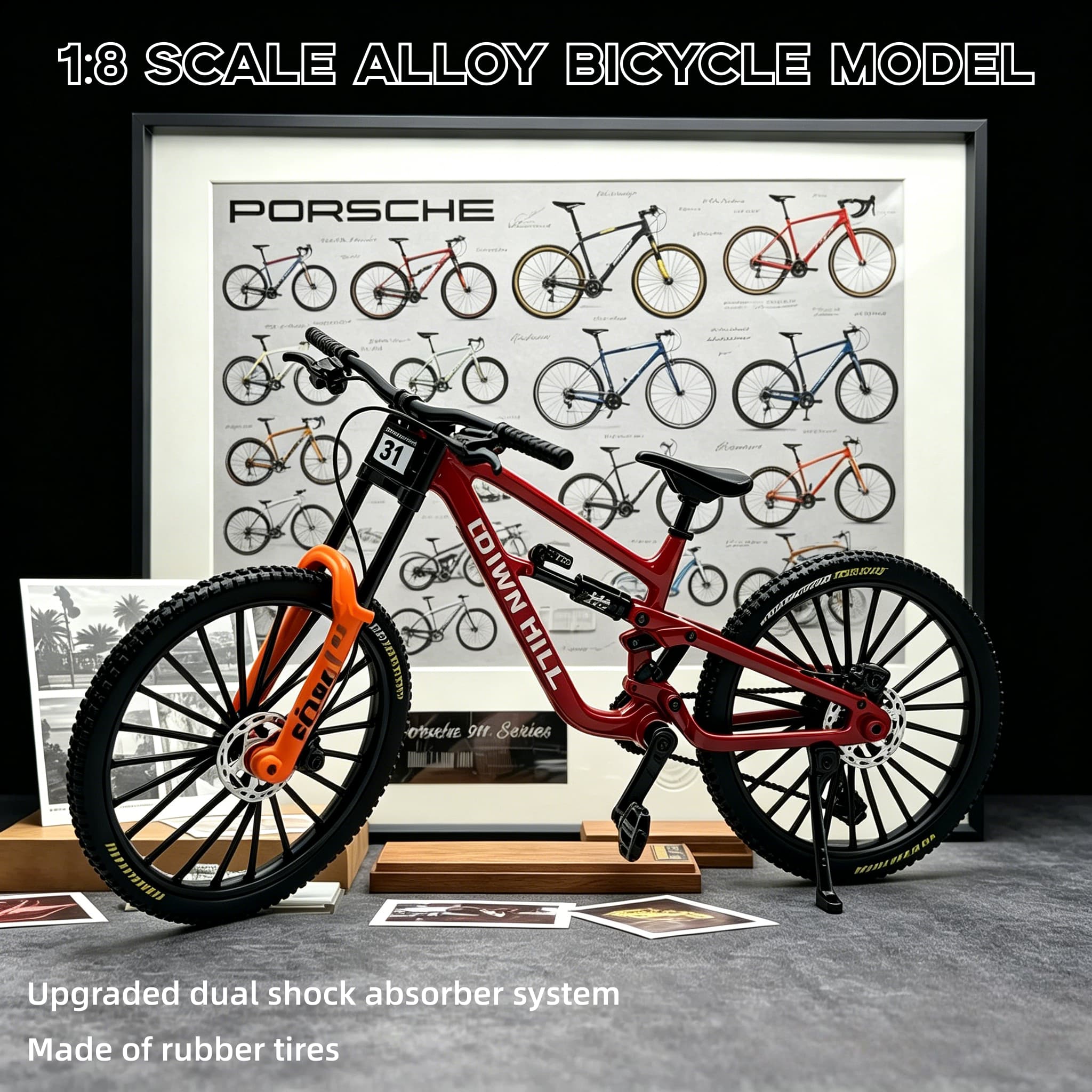 Mountain Biking Videos - Model Sepeda Gunung Downhill Skala 1:8,