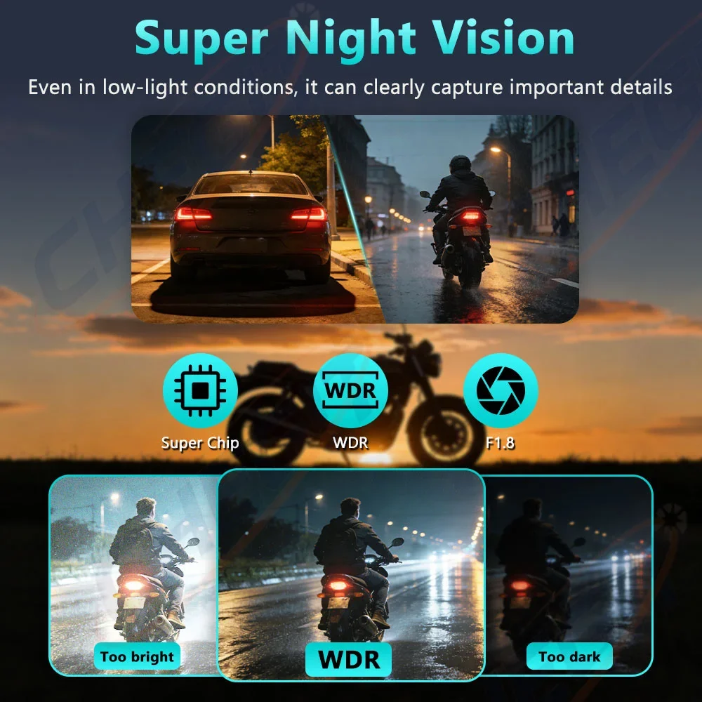 DVR Sepeda Motor 2K HD WiFi de - Mountain Biking Videos ulasan dan harga