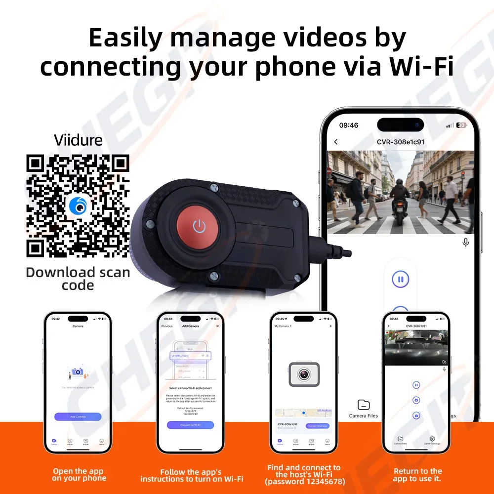 DVR Sepeda Motor 2K HD WiFi de - Mountain Biking Videos ulasan dan harga