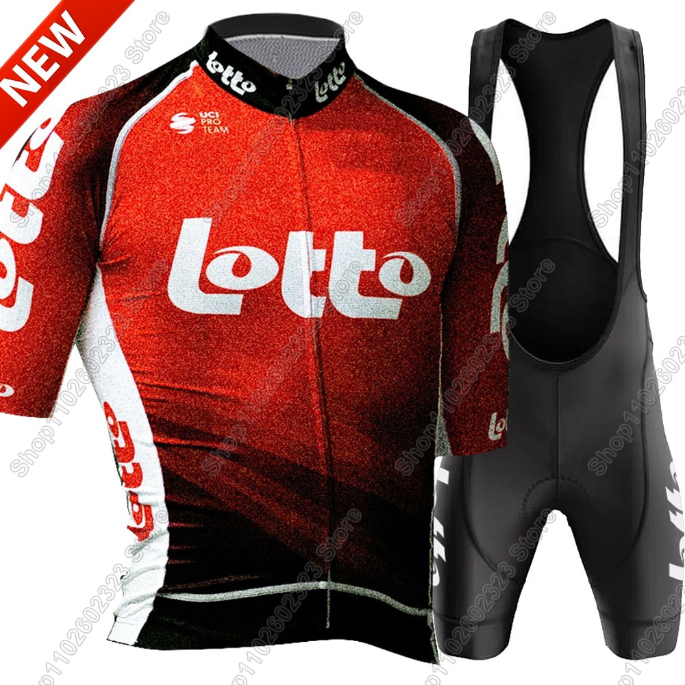 Set Jersey Bersepeda Tim Lotto - Mountain Biking Uniform ulasan dan harga