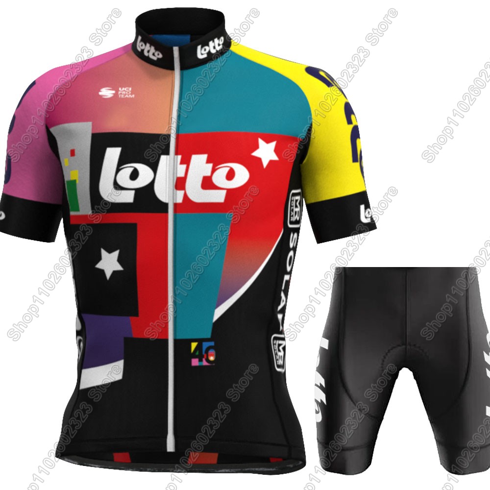 Set Jersey Bersepeda Tim Lotto - Mountain Biking Uniform ulasan dan harga