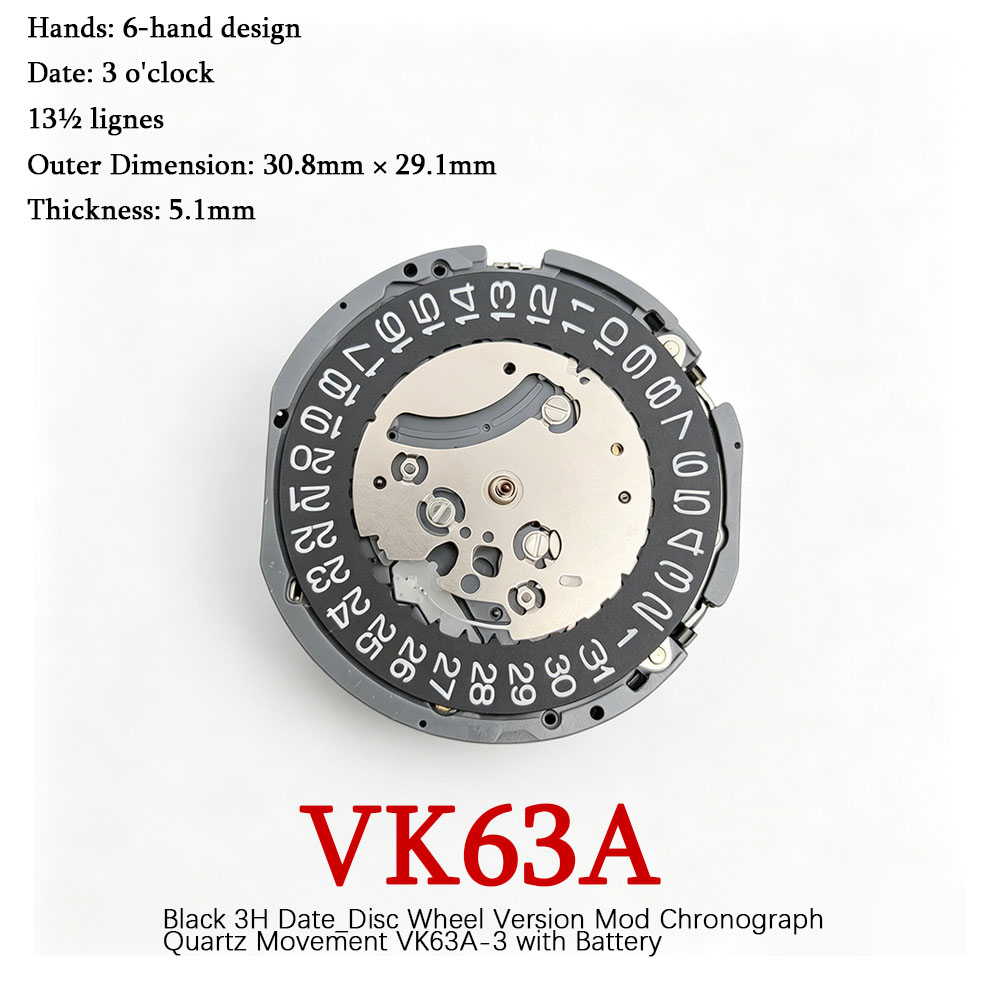 Gerakan Kronograf Kuarsa VK63  - Mtb Brake Rotor ulasan dan harga